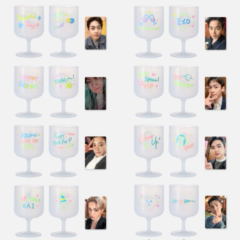 (พร้อมส่ง✨) 11th Anniversary DIY Plastic Wine Cup & Photo Card Set