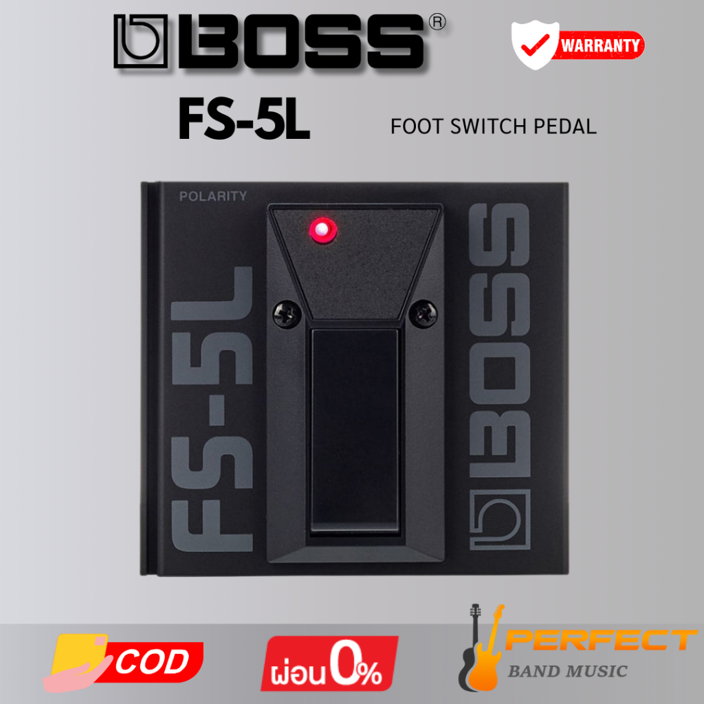ฟุตสวิตซ์ BOSS FS-5L Foot Switch Pedal [ผ่อน 0% 10เดือน]
