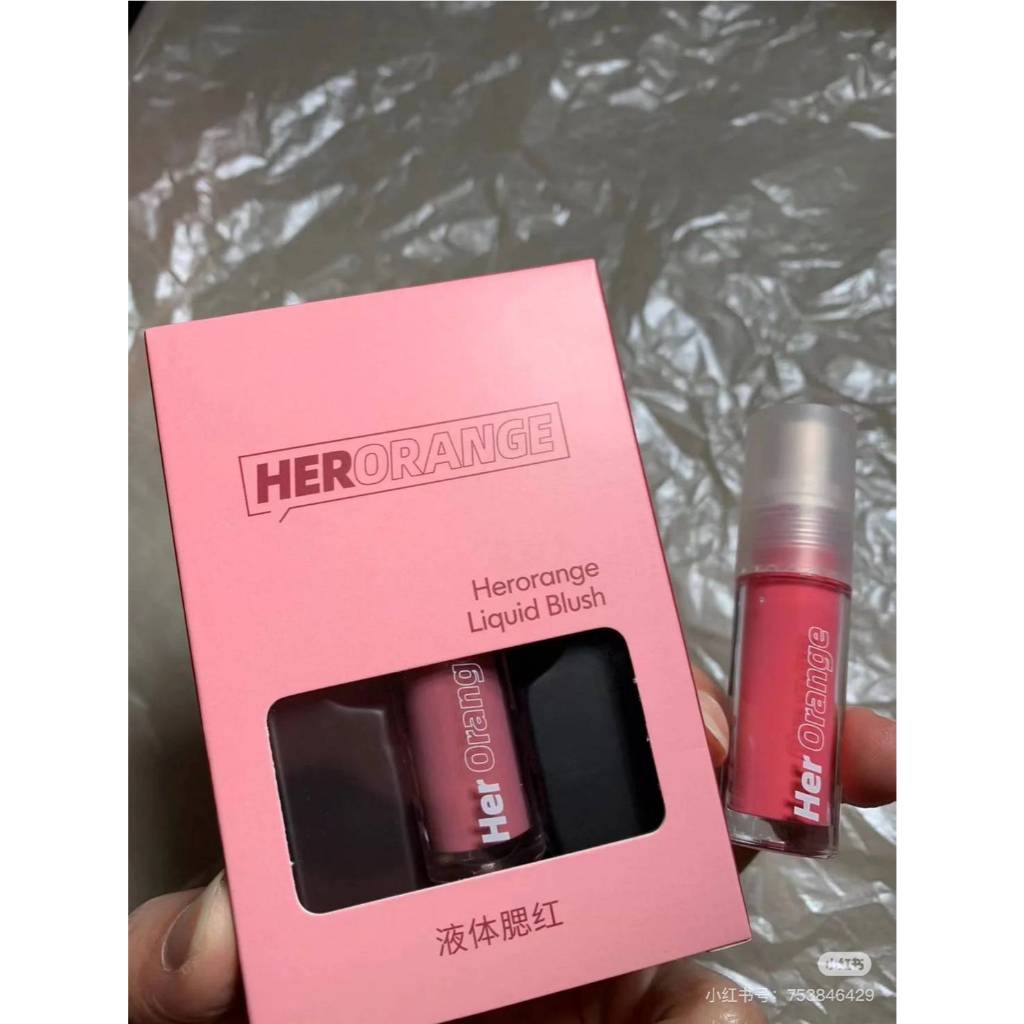 C.164.Herorange บลัชออนโทนนู้ด ทาตาแก้มปาก3in1 เนื้อครีมติดทน กันน้ำ เนื้อลิขลิด มี 6 สี ติดทน - รูปที่ 4