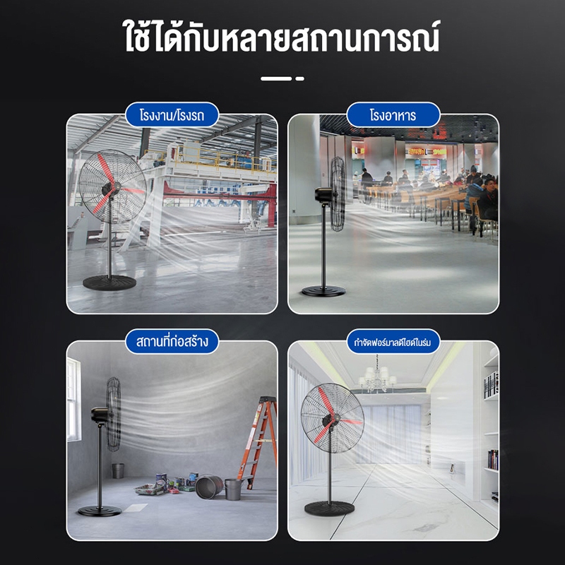 【จัดส่งภายใน 12 ชม.】พัดลมติดผนัง พัดลมตั้งพื้น 20/26/35 นิ้ว พัดลม เหมาะสำหรับสถานที่ขนาดใหญ่ในโรงงานและร้านอาหาร
