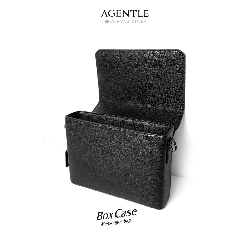 AGENTLE BOXCASE MENSENGER BAG กระเป๋าแมสเซนเจอร์ทรงกล่องสี่เหลี่ยมผู้ชาย 11นิ้ว
