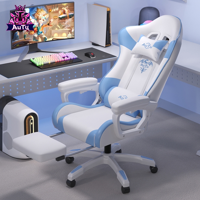 AuTu เก้าอี้ Esports โมเดล C5 Pro หนัง PU แขนปรับระดับ 3D พนักพิง 180° รับน้ำหนัก 120kg รับประกัน 3 ปี อุปกรณ์ทดแทนฟรี