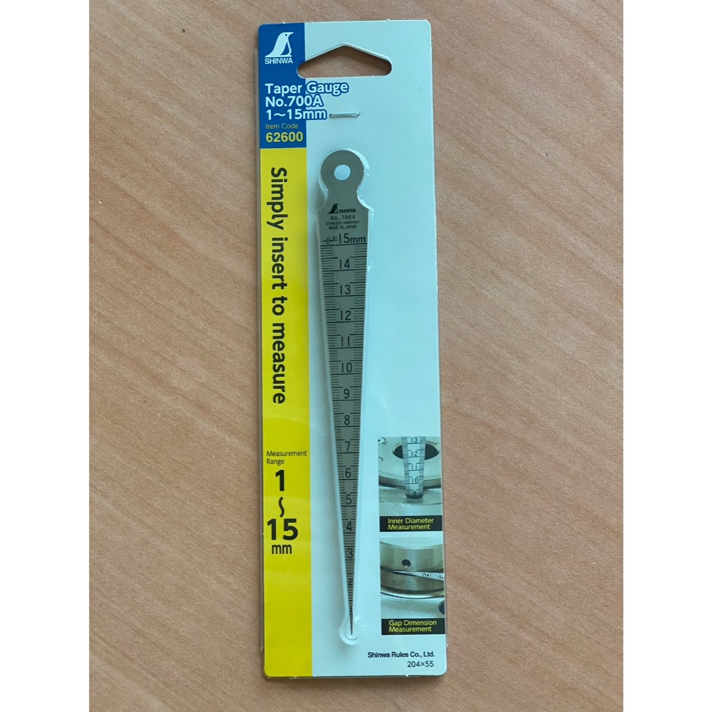 Shinwa เตเปอร์เกจสแตนเลส รุ่น 700A (62600)
