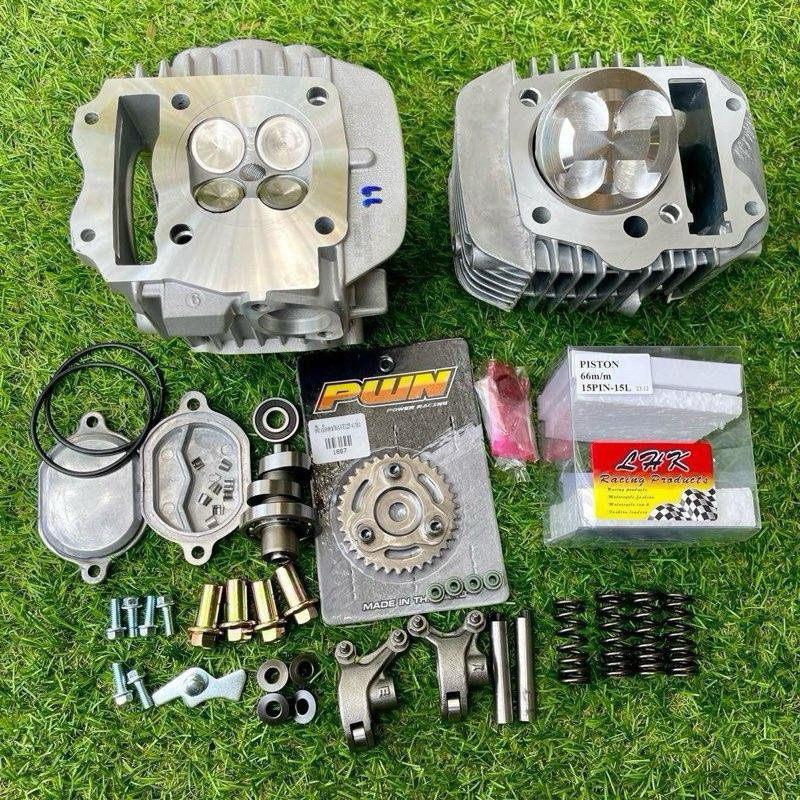 ชุด66-67 4วาล์ว เวฟ125RSXiบังลม ไนท์125และดรีม125 ฝาขนาดวาล์ว24-21 พร้อมเซ็ทหลังวาล์วและจิกเบ้าลูกLH