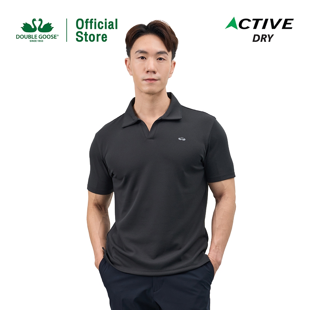 ห่านคู่ Active Dry Performance Polo เสื้อโปโล คอวี
