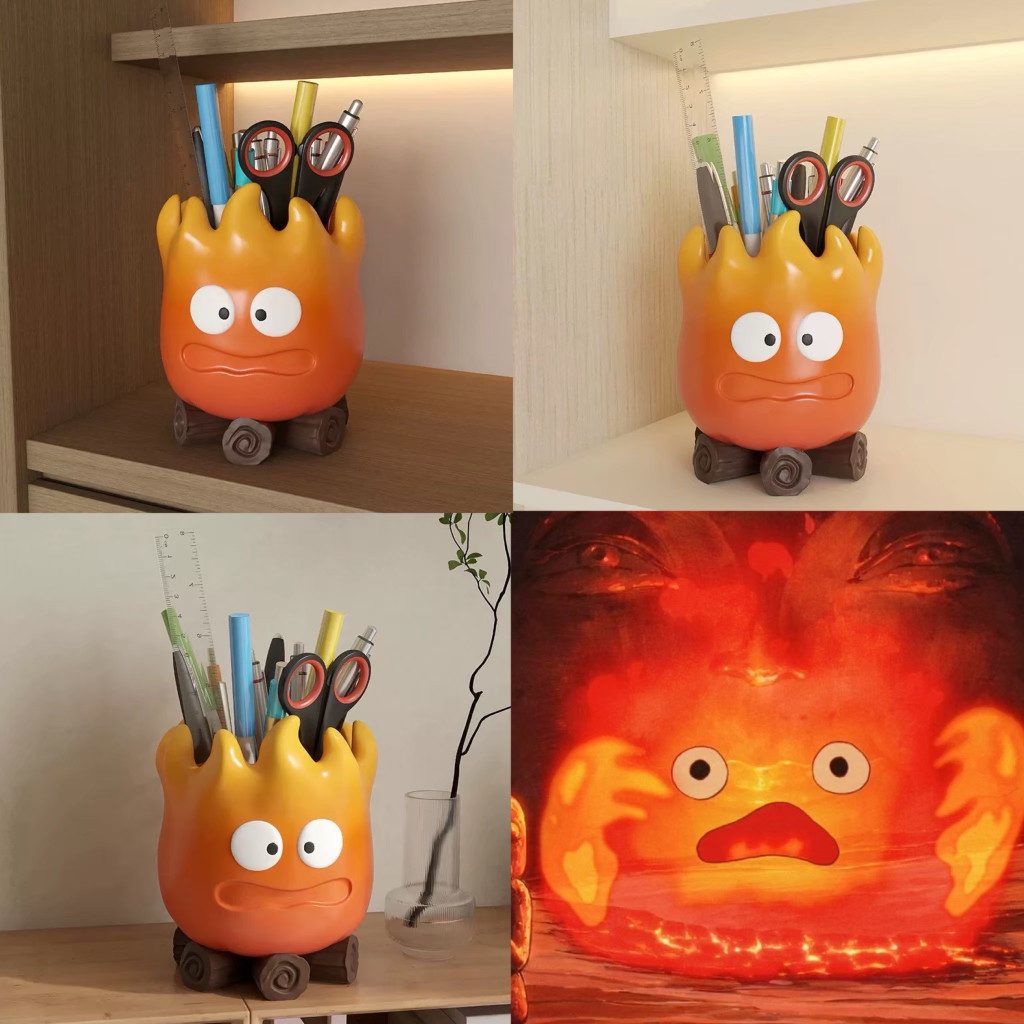 ส่งจากไทย🔥โถใส่ของ ขวดโหลเก็บของ ปีศาจไฟ ของตกแต่งบ้าน น่ารัก Calcifer จาก Howl's moving castle studio Ghibli 33017