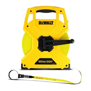 💥แท้ ส่งด่วน💥DEWALT เทปวัดไฟเบอร์กลาส ขนาด 100 เมตร รุ่น DWHT34067-30 เทปวัดสายไฟ มีมาตราวัด 2 ด้าน เทปวัดระยะ