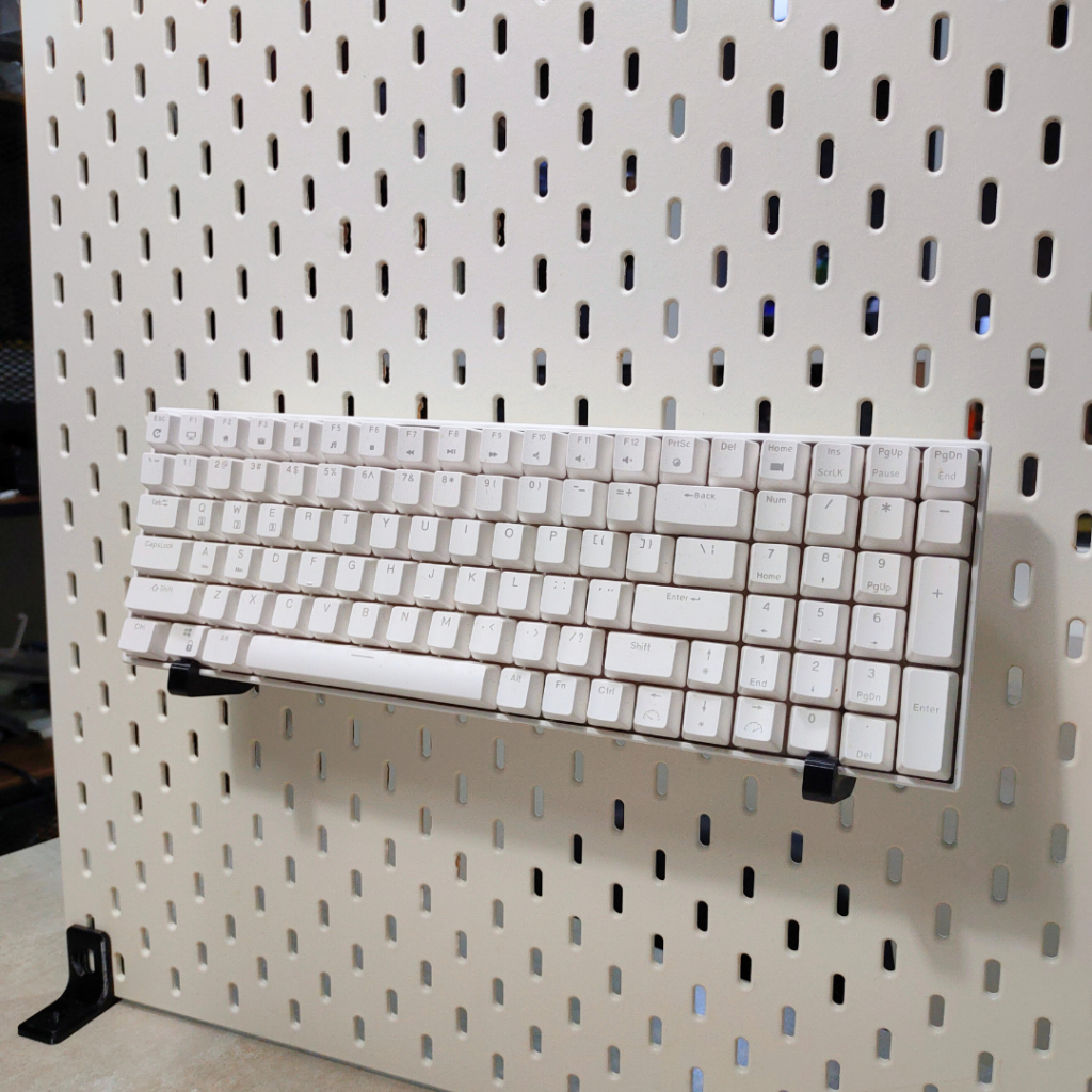 [3D Print] Ikea Skadis Keyboard Mount ขาตั้งคีย์บอร์ด Skadis ที่แขวนคีย์บอร์ดสำหรับสกัวดิส (1 คู่)