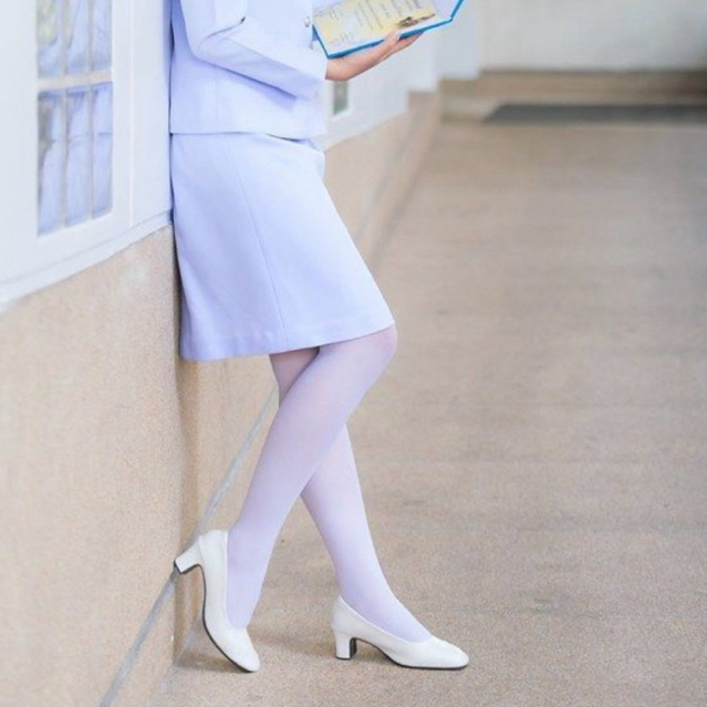 ถุงน่องสีขาว ใส่รับปริญญาหมวกพยาบาล ถูกระเบียบ แบรนด์Anfana