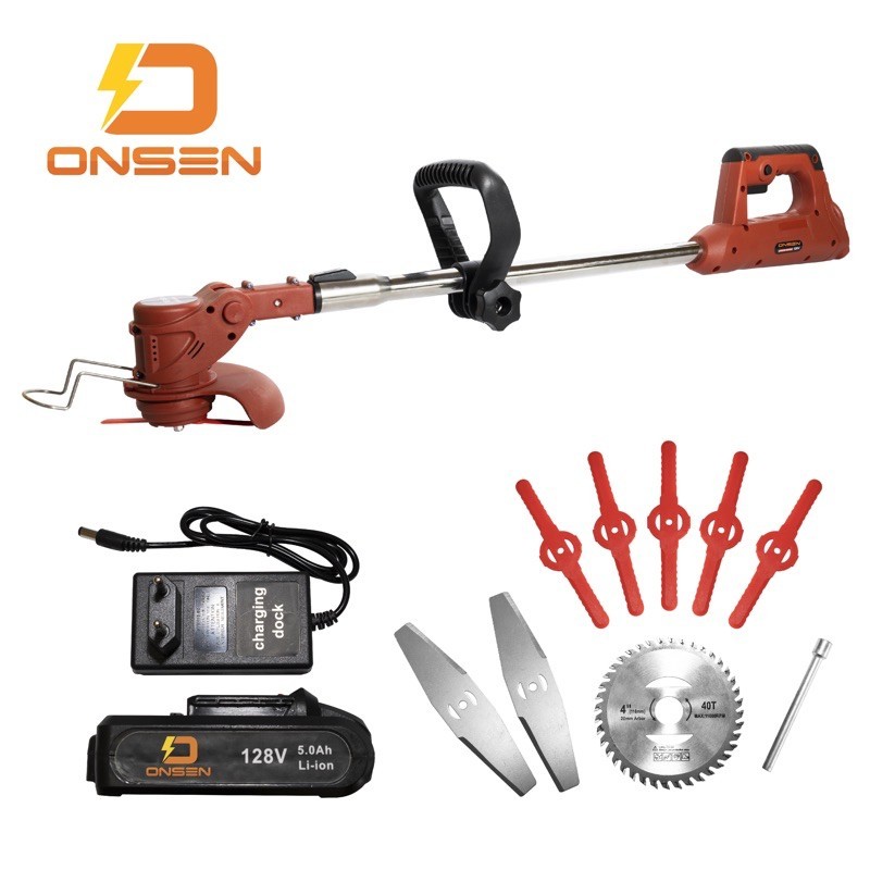 เครื่องตัดหญ้าแบต ตัดหญ้าไฟฟ้าไร้สาย Onsen 128V รุ่นใหม่มอเตอร์ใหญ่