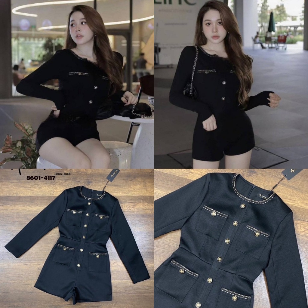 Aurora Brand 8601- 4117 ชุดจั๊มสูทแขนยาวขาสั้น