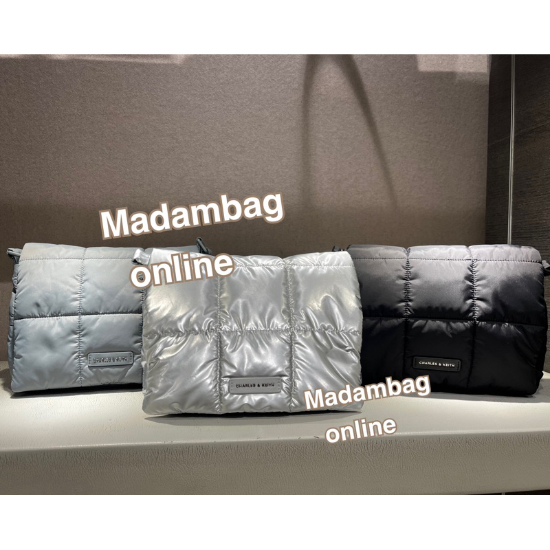 𝗖𝗛𝗔𝗥𝗟𝗘𝗦 & 𝗞𝗘𝗜𝗧𝗛 Errya Nylon Puffy Crossbody Bag  กระเป๋าผ้าไนล่อน สะพายข้าง