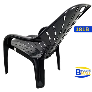 Luckyware เก้าอี้พลาสติกมีพนักพิง รุ่น ชมจันทร์ 181B สีดำ
