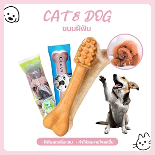 【CAT&DOG】ขนมขัดฟันหมา กระดูกขัดฟัน ขนมหมา ขนมขัดฟันสุนัข ทำความสะอาดฟัน ขนมแท่งรูปกระดูก มี3รสชาติ
