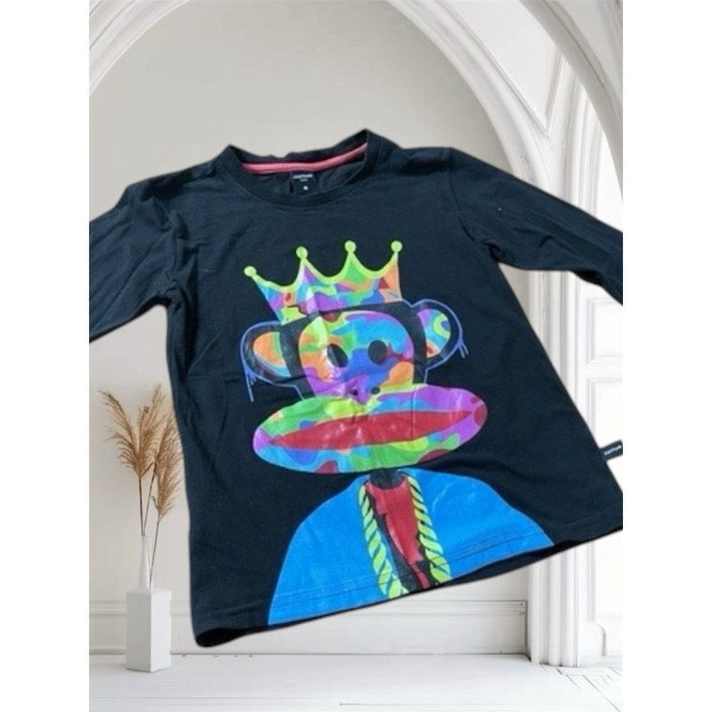 เสื้อผ้าเด็กมือสอง ไซส์ 6 Y Paul frank  สีดำ