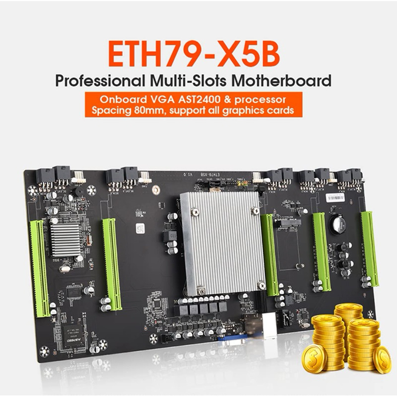 ETH79-X5B BTC Mining Set CPU MB RAM สินค้าใหม่ค้างสต็อก ประกัน 90 วัน