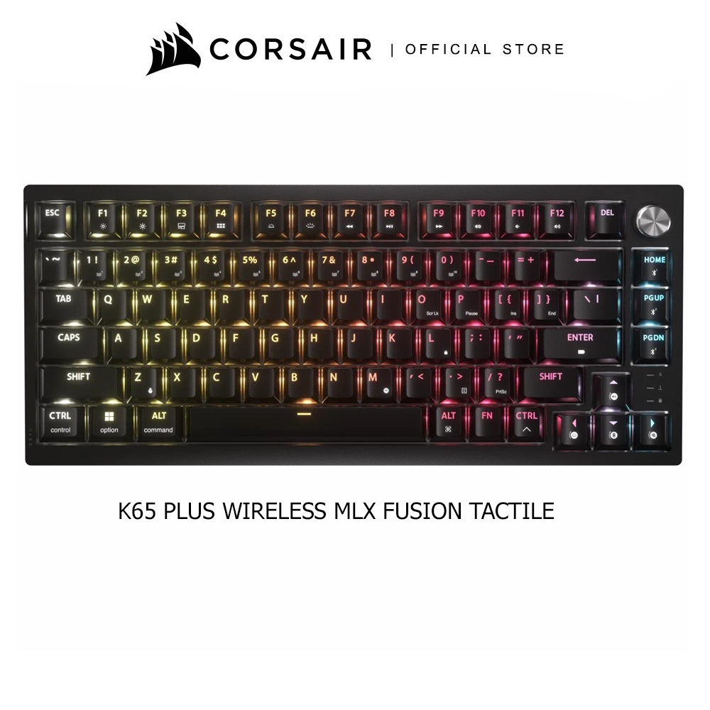 CORSAIR GAMING K/B K65 PLUS WIRELESS MLX FUSION TACTILE SW [US] : CH-91D441F-NA