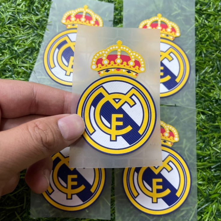 โลโก้ ราชันชุดขาว เรอัลมาดริด อะไหล่ยาง Badge ติดเสื้อ