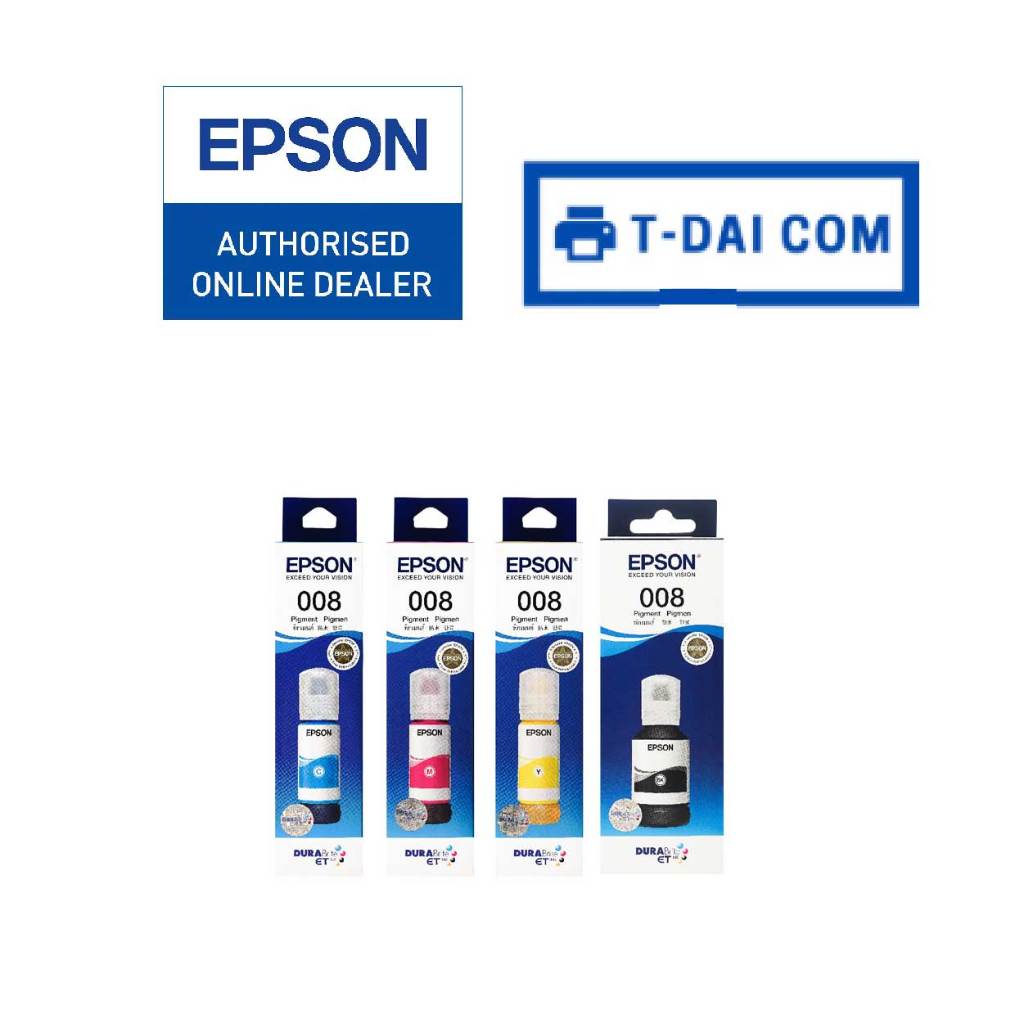 หมึก EPSON 008 ของแท้ 100% มีกล่อง 1ชุดมี 4สี