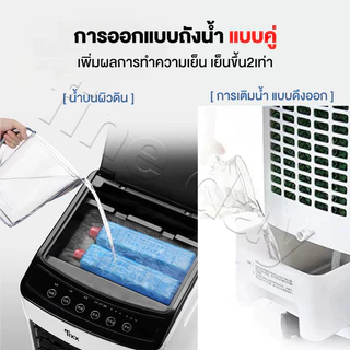 พัดลมไอเย็น 10 ลิตร แอร์มินิ พร้อมเจลเย็น 6 ขวด พัดลมแอร์ air cooler fan