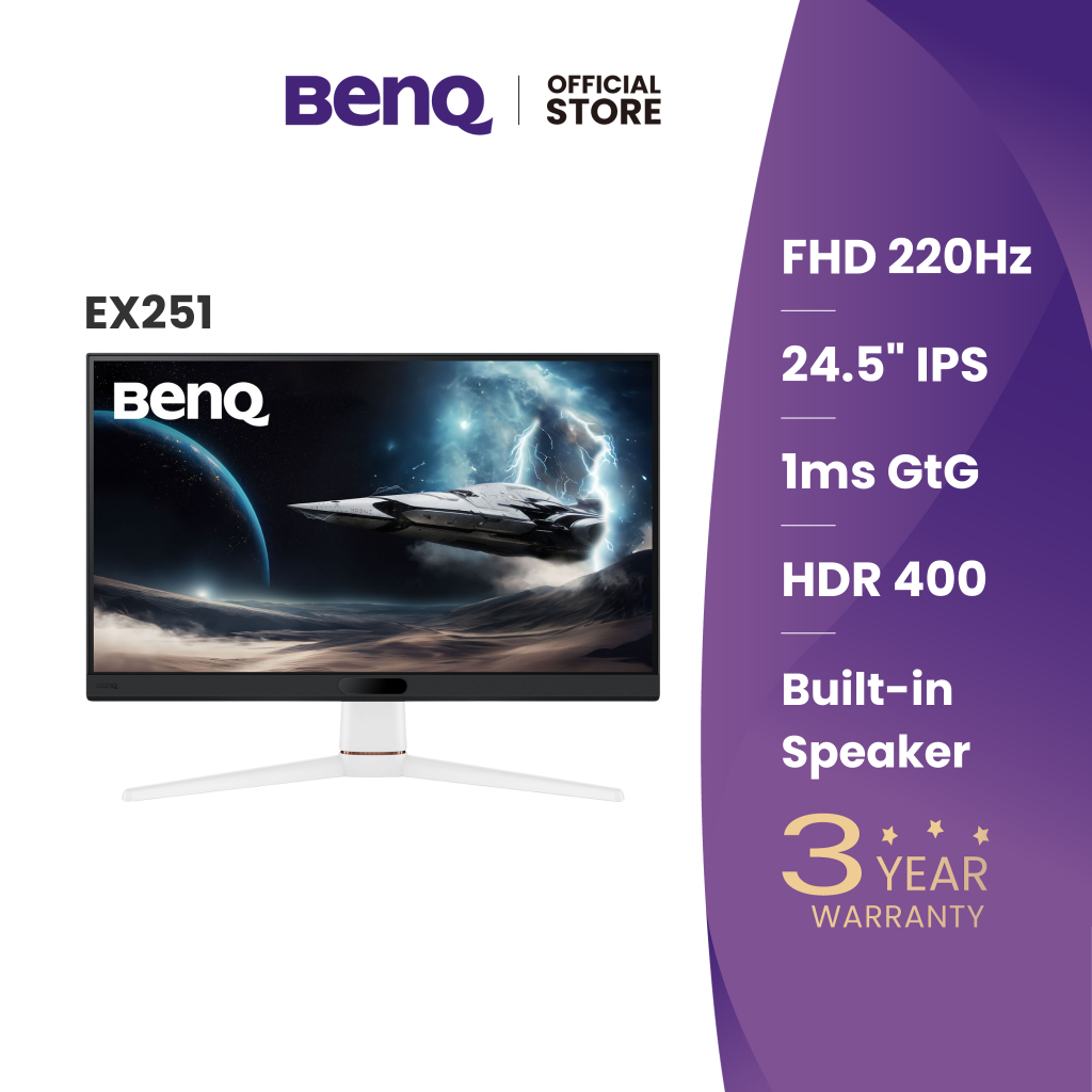 BenQ MOBIUZ EX251 24.5" FHD 220Hz IPS HDRi Gaming Monitor with Color Shuttle (จอเกมมิ่ง 220hz)