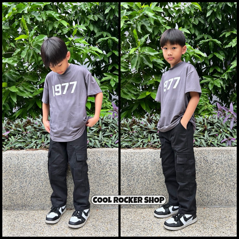 Cool Rocker Kids : กางเกงขายาวคาโก้เด็ก ทรงอย่าง Bad