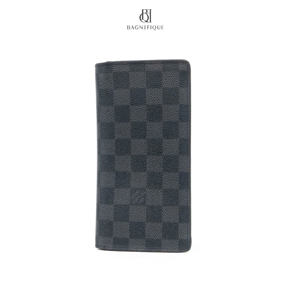 L V BRAZZA WALLET LONG GRAPHITE DAMIER DAMIER CANVAS