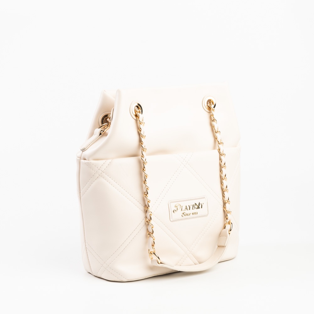 PLAYBOY รุ่น Amber Bag กระเป่าสะพายข้างผู้หญิง รหัส ST-B251PB607 ดีไซน์ทรง Bucket หนังบุนวม มี 3 สี