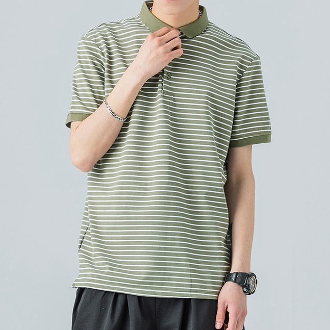 CLIFF เสื้อโปโลผู้ชาย ลาย สื้อคอปก แฟชั่น ชุดคู่รัก เรียบง่าย หล่อ ราคา ถูกที่สุด ดีลบีเคเค แกลเลอรีภาพที่ 7