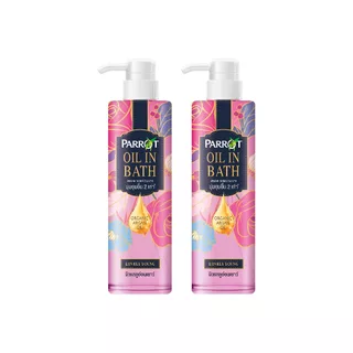 [2 ขวด]แพรอทครีมอาบน้ำ ออยล์อินบาธ เลิฟลี่ ยัง 400มล. Parrot Oil In Bath Oil Lovely Young 400 ML สบู่เหลว Liquid soap