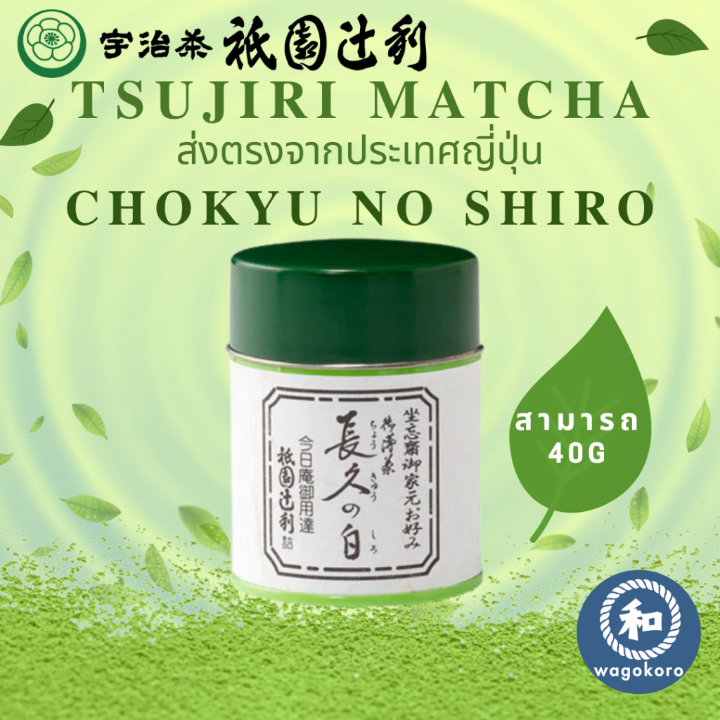 มัทฉะ Tsujiri Chokyu no Shiro 40g/สามารถ Uji Matcha Gion Kyoto Matcha Powder มัทฉะ ceremonial