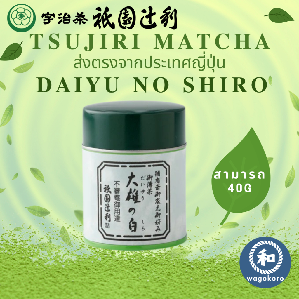 มัทฉะ Tsujiri Daiyu no Shiro 40g/สามารถ Uji Matcha Gion Kyoto Matcha Powder มัทฉะ ceremonial