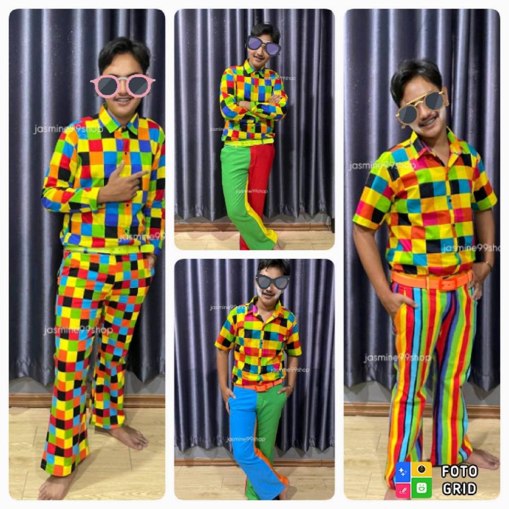เสื้อแหยมแขนสั้นและแขนยาวย้อนยุค ยโสธรสีสันสดใสเหมาะงานรื่นเริงต่างๆ