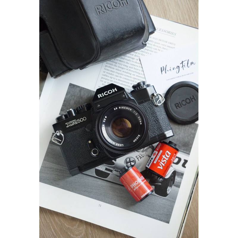 กล้องฟิล์มสภาพสวย RICOH XR500 RICOH RIKENON 50MM.F2 Full Set 🇯🇵🎞️