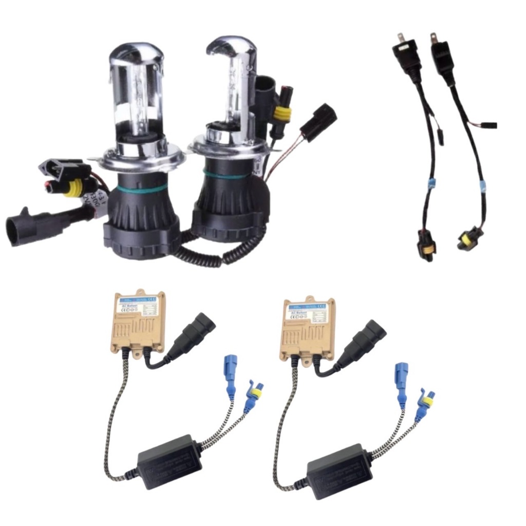 tk_auto ชุดหลอดไฟหน้ารถยนต์ XENON HID 55W  เป็นชุด1คู่ H4-H/Lไฟต่ำสูงในหลอดเดียว มีค่าสี 43K 6K 8K 1