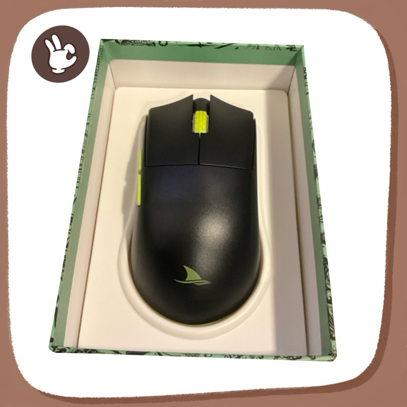 Dermoshark M3S-Pro Wireless Gaming Mouse Black-Green เมาส์ไร้สาย + ตัวรับสัญญาณ มือสอง