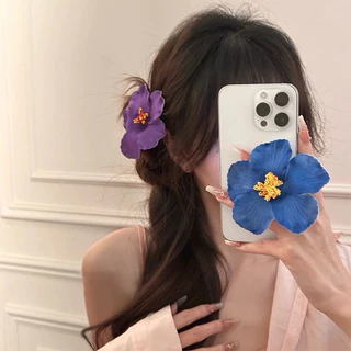 🌼พร้อมส่งจากไทย🌼กิ๊บติดผมดอกชบา กิ๊บติดผมดอกไม้summerหน้าร้อน กิ๊บดอกไม้สไตล์ทะเล