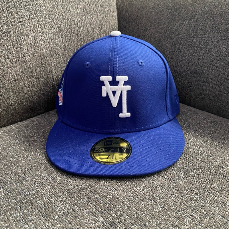 Los Angeles Dodgers New Era MLB 59FIFTY 5950 Fitted Cap Hat Dark Royal