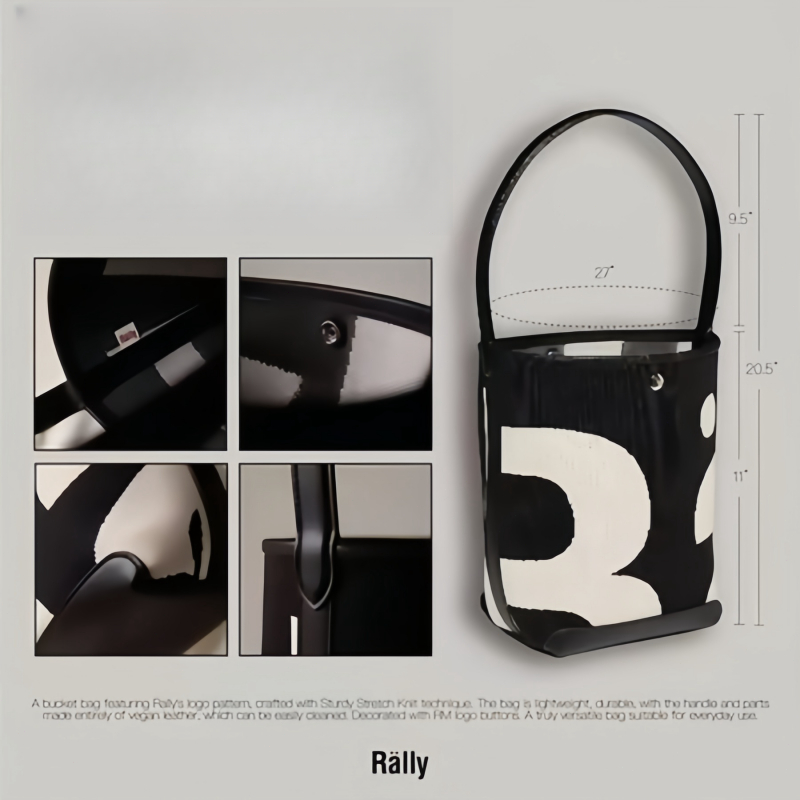 กระเป๋าสะพายไหล่ สะพายข้าง ผ้าแคนวาส พิมพ์ลายตัวอักษร ความจุขนาดใหญ่ Rally The Bag tote bag กระเป๋าถัง