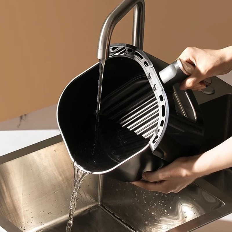 Air fryer 1450W หม้อทอดไร้น้ำมัน 8L/4.2L อเนกประสงค์ เครื่องทอด ไร้มัน ลมร้อน ควบคุมลูกบิดคู่ thumbnail 8