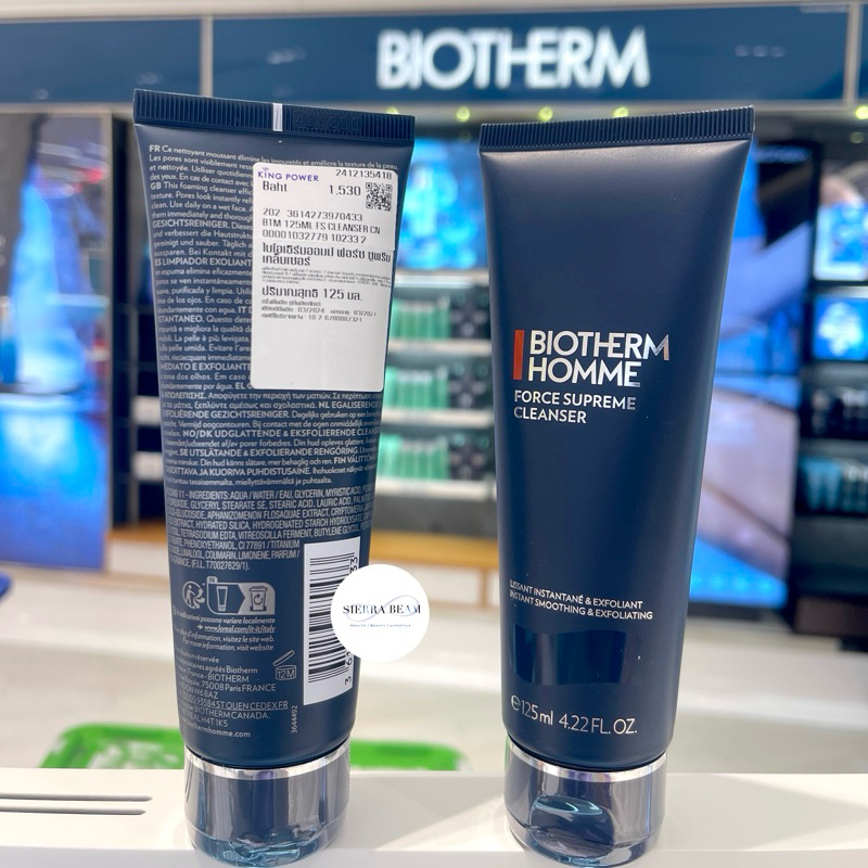 คลีนเซอร์ผู้ชาย BIOTHERM Homme Force Supreme Face Cleanser 125 ml. ของแท้