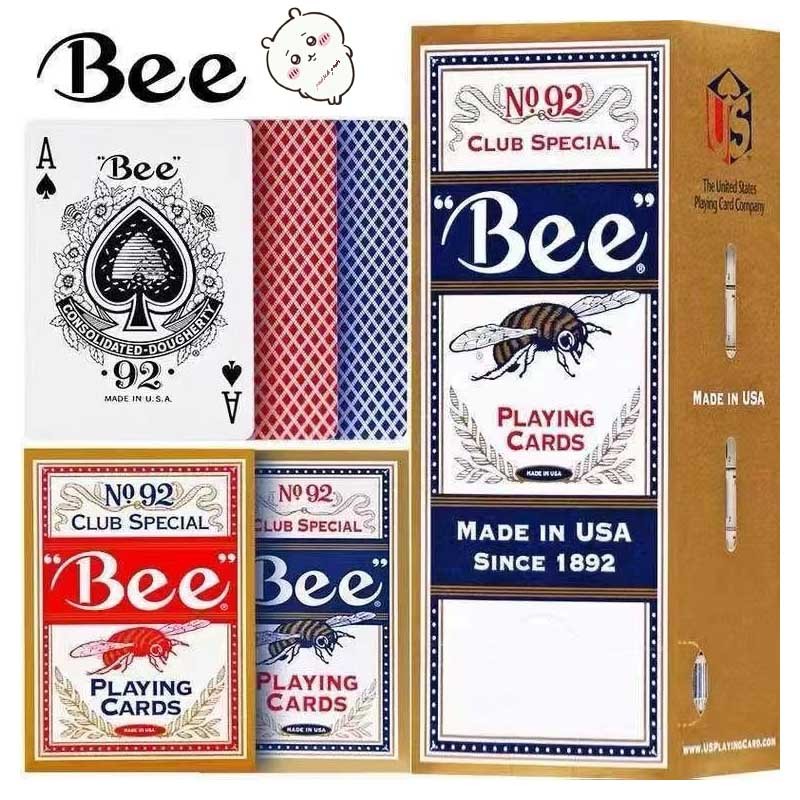 Bee การ์ด ขายส่ง ของแท้จากอเมริกา ไพ่ นำเข้า กระดาษดำ 12 decks of cards