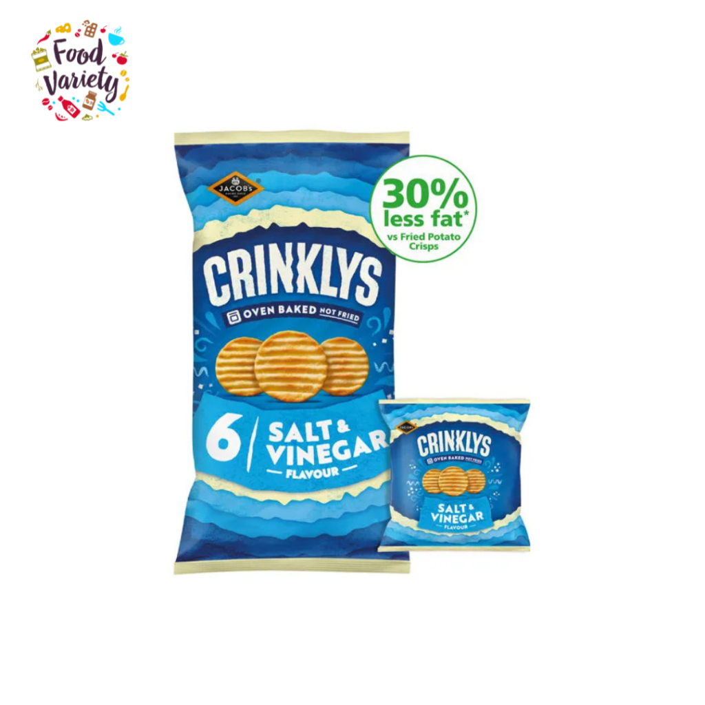 [BestBefore-18Oct2025] Jacob's Crinklys Salt & Vinegar Flavour Crisps 138g