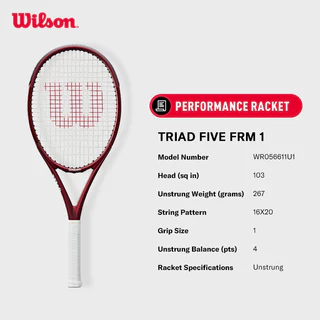 WILSON TRIAD FIVE ไม้เทนนิส Unstrung WR056611U2 Official Store