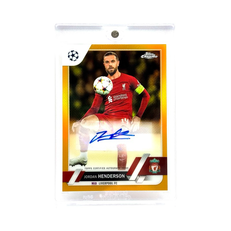 Topps Chrome UCC 22/23 Jordan Henderson Liverpool FC /50 Chrome Autograph Gold Refractors