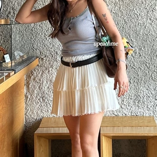 *มีส่งด่วน* upeachme(Z0004) Hey Belt เข็มขัดหนัง เส้นหน้า วัสดุพรีเมียม อะไหล่เงิน