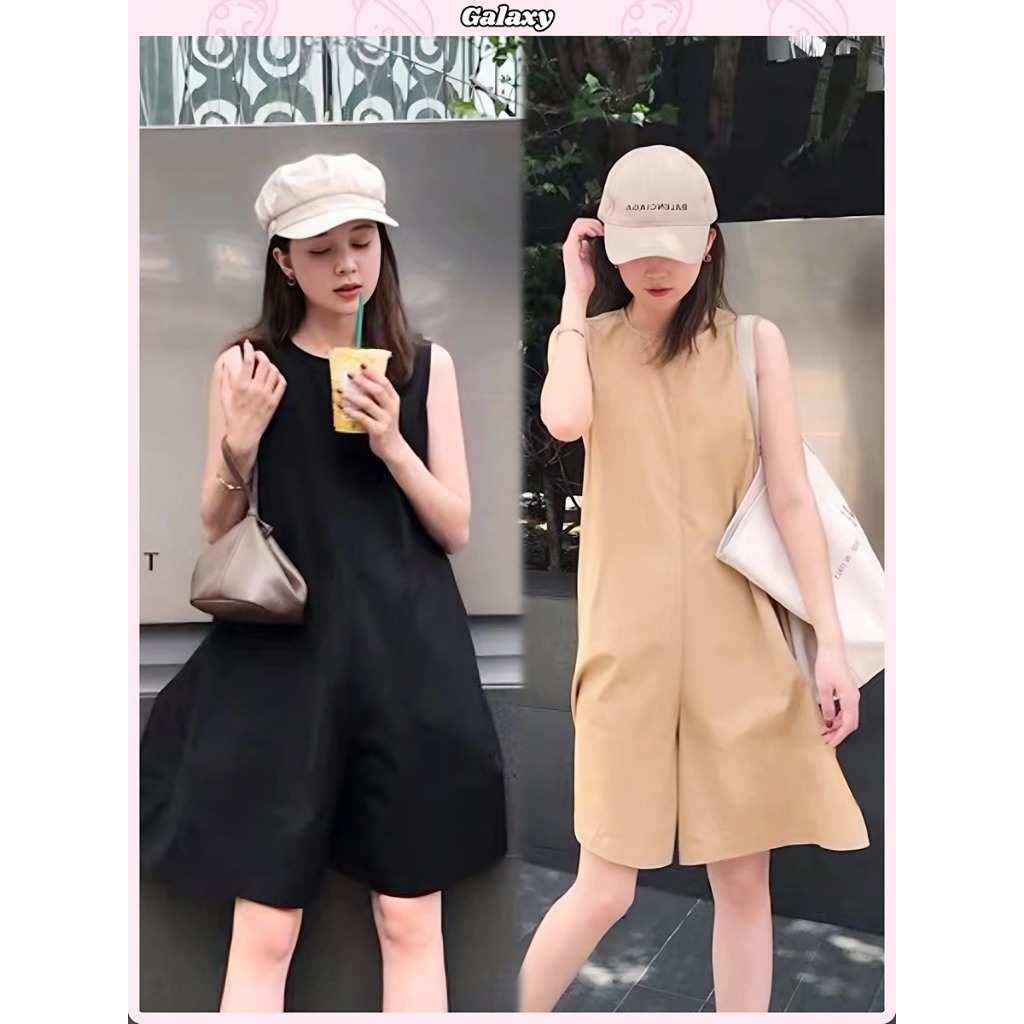 เสื้อเอี๊ยม จั๊มสูทขาสั้น  สาวอวบก็ใส่ได้  สุดชิค สไตล์เกาหลี ทรงสวย #010029