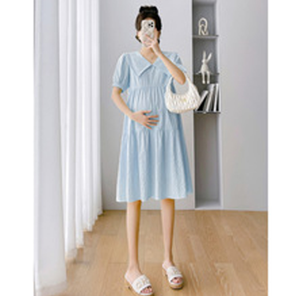 BE 201 (ยาว 37 นิ้ว)  ชุดคลุมท้องใส่ทำงาน ใส่เที่ยว เดรสคนอ้วน