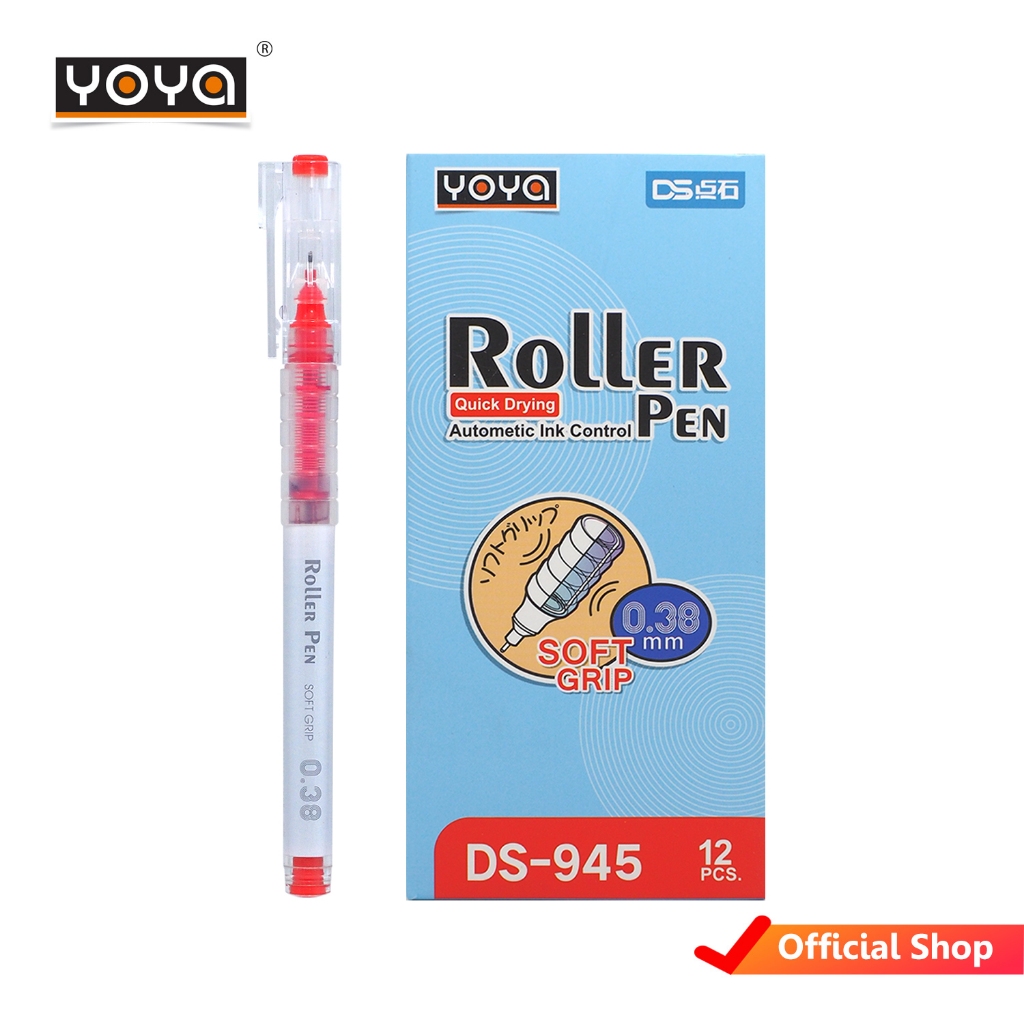 YOYA ปากกาลูกลื่น แดง DS-945 แพ็ค 12