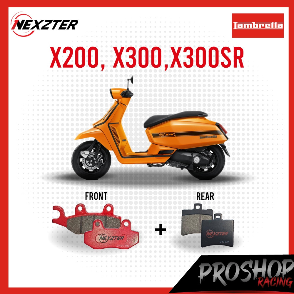 ผ้าเบรค Nexzter สำหรับ  Lambretta X200 X300 X300SR